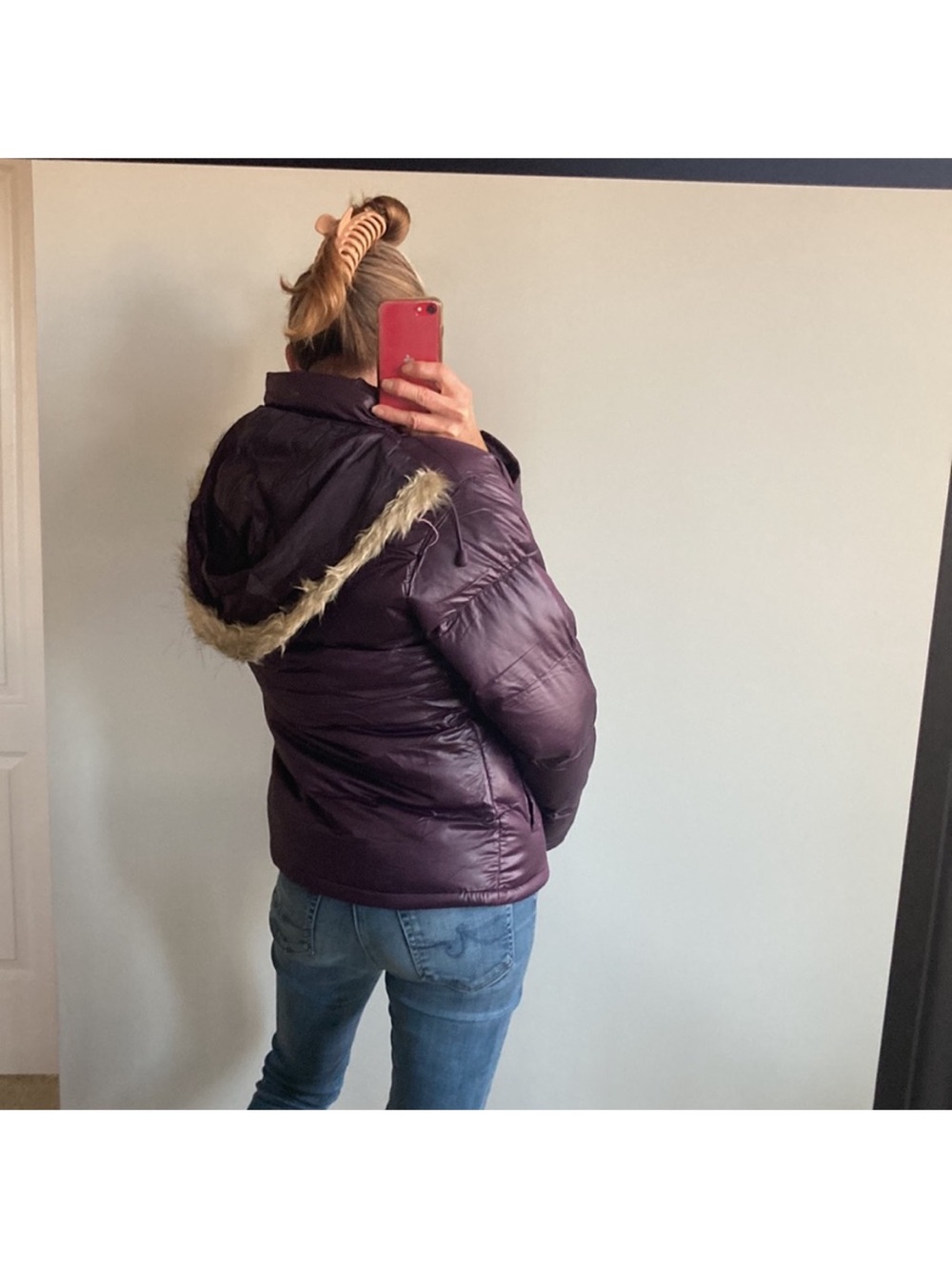 Purple Hooded Puffer Jacket - Picture 8 of 11